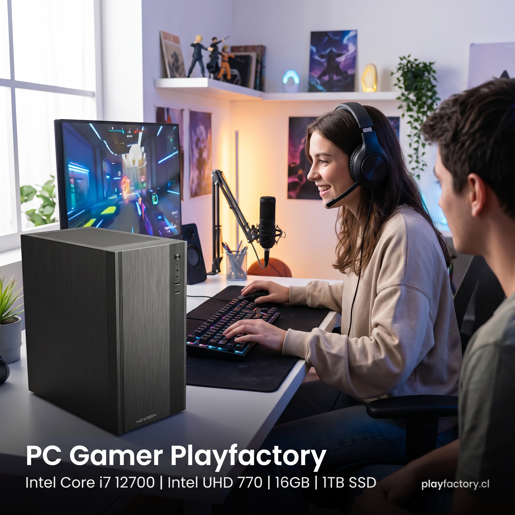 PC Gamer Armado Intel Core i7-12700 Gráficos Integrados 16GB RAM SSD 1TB - Imagen 3
