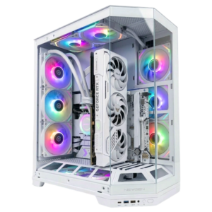 Gabinete NEWGEN Basalt ATX BTF White 5 Fans ARGB