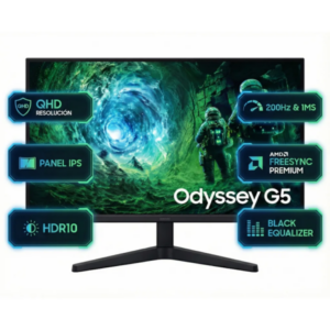 Monitor Gamer Samsung Odyssey G5 G53F 27 pulgadas QHD IPS 200Hz 1ms FreeSync Premium