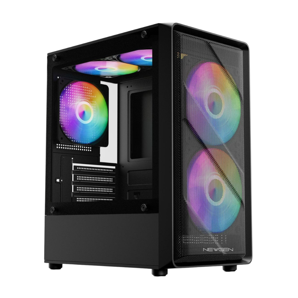 Gabinete Newgen Entry Black Micro-ATX 3 Fans FRGB