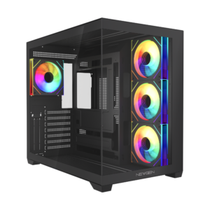 Gabinete NEWGEN Orion Black ATX BTF Vidrio Templado 4 Fans ARGB