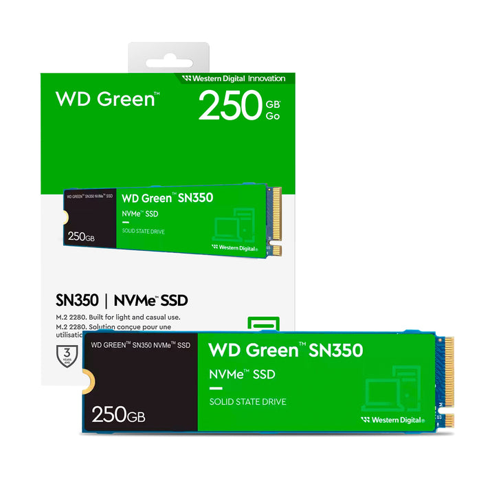 Disco Sólido SSD Western Digital Green SN350 250GB NVMe M.2 PCIe 3.0