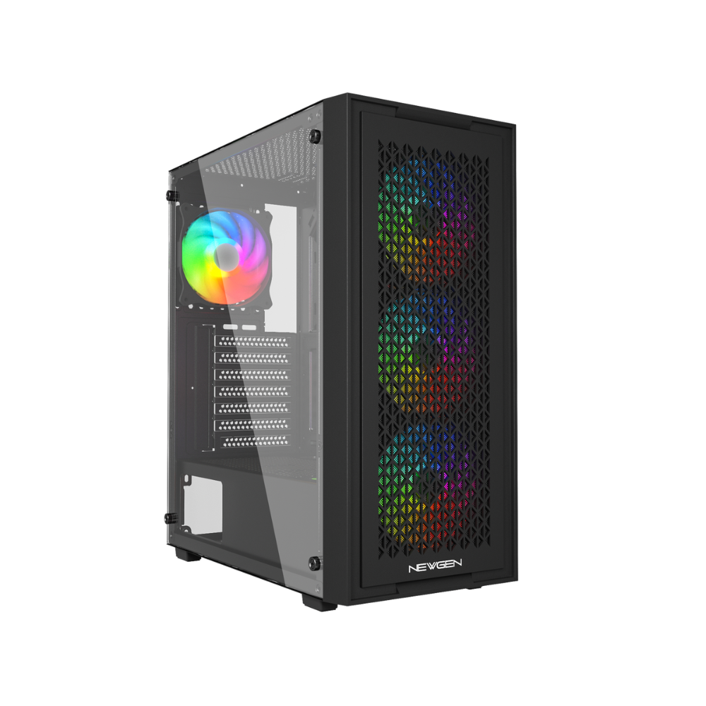 Gabinete NEWGEN Titanium 01 Mesh ATX 4 Fans ARGB